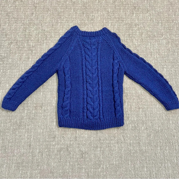 The Better Sweater Homer Alaska Dark Blue Chunky Cable Knit Size Small - Picture 2 of 5